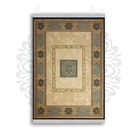 *جدید* فرشینه از جنس پارچه شانل مخمل ترک طرح فانتزی برند دفه کد 1675