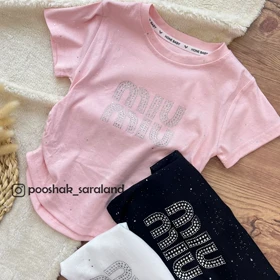 تیشرت بچگانه دخترانه طرح miu از 1 تا 5 سال