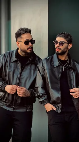 کاپشن چرم خلبانی