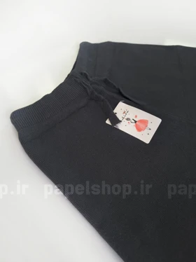 شلوار مشکی بافت واید لگ ساده