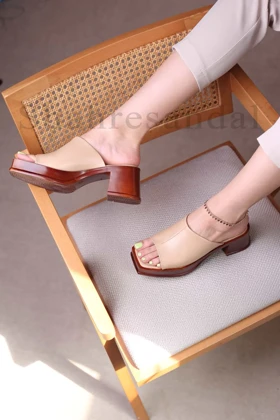 کفش صندل زنانه پاشنه‌دار کد 750