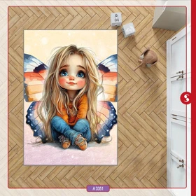 فرشینه اتاق کودک برند مینوریا طرح پروانه کد p-501