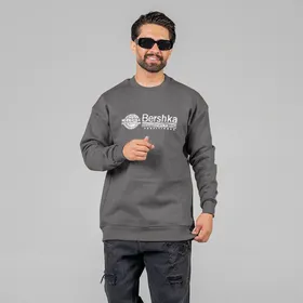 دورس مردانه و زنانه BERSHKA ضخیم 3 نخ رنگ طوسی