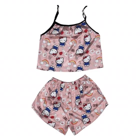 ست تاپ و شلوارک طرح کیتی 218