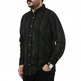 پیراهن آستین بلند طرح دار مردانه مدل 6101419