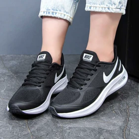 کتانی مردانه زنانه مدل نایک ایر زوم گاید nike air zoom guide رانینگ رنگ مشکی سفید