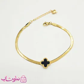 دستبند دخترانه ونکلیف طلایی مشکی