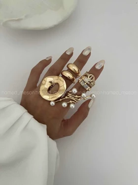 انگشتر درختی مرواریدی