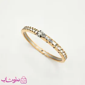 دستبند بنگل مردانه مدل رولکس رزگلد نقره ای