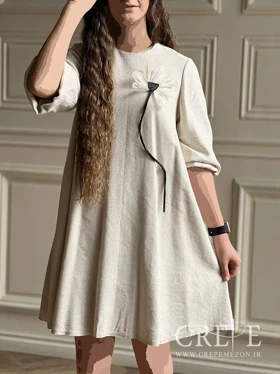 پیراهن لینن حصیری