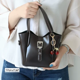 کیف زنانه دوشی_دستی مدل ریون (قهوه‌ای سوخته)