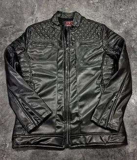 کت چرم مشکی داخل خز فول کش اسپرت با کیفیت بالا