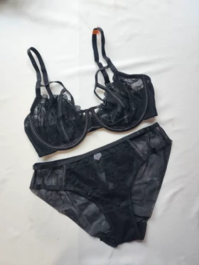 ست سوتین و شورت تمام دانتل هارنس دار فنردار کد: 61321