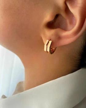 گوشواره دو لاین چند ضلعی ژوپینگ