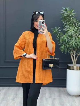 مانتو حصیری یقه گرد