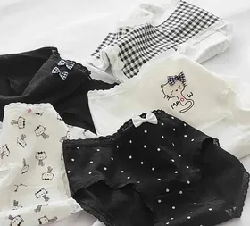 شورت کبریتی زنانه نخی طرح گربه