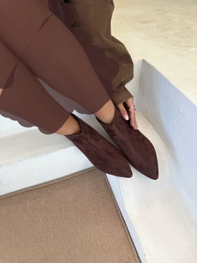 نیم بوت پاشنه کوتاه زنانه مدل نجمه