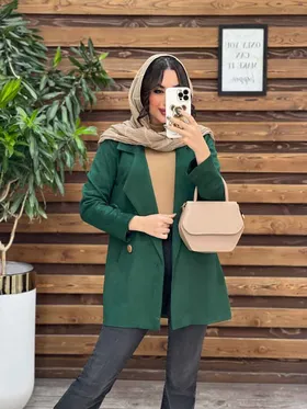 پالتو سوییت دکمه طلایی