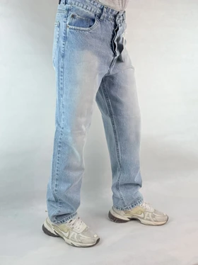 شلوار نیم بگ مردانه آبی ساده 122