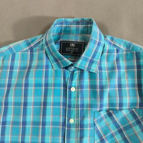 🧡 SIZE M-S پیراهن نخی چهارخونه مردانه آستین بلند اورجینال برند معتبر ASCOT SPORT امریکا مدل PREMIUM