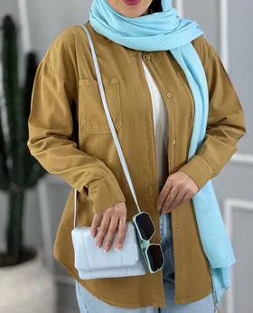 مانتو شومیزی لینن ساده