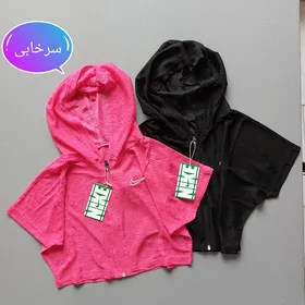 کراپ زنانه توری کلاهدار زیپ‌دار نایک 40 42