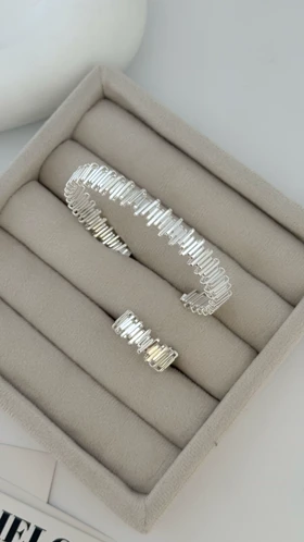 ست بنگل و انگشتر خط