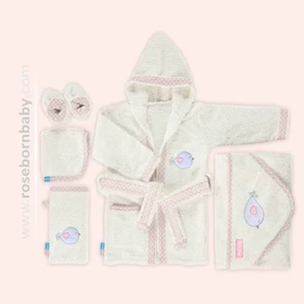 سرویس حوله پنج تیکه رزبرن جوجه ROSEBORN LOVE SONG