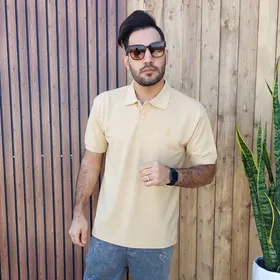 تیشرت جودون مردانه رنگ کرمی پولو POLO