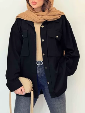 مانتو دو جیب پاکتی زاپ‌دار