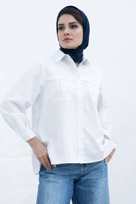 شومیز زنانه لوکه Lokke کد 00075 (سفید)