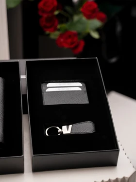 پک هدیه چرم طبیعی ( کیف پول - جا کارتی - جاکلیدی) a192