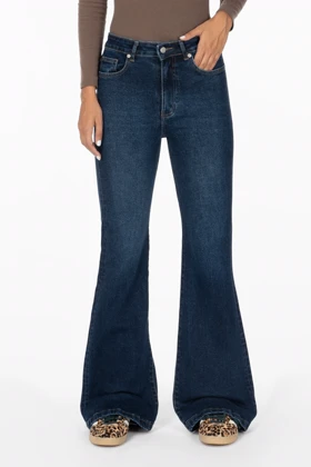 شلوار جین زنانه بوت‌کات فلکس(کشی) آبی تیره رویال جین Royal Jeans
