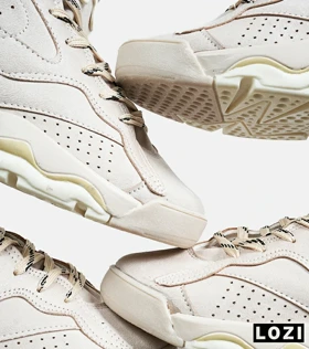 کفش کتانی ساق‌دار مردانه کرم Nike air jordan 5 v02