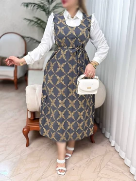 پیراهن طلاکوب پروانه کد 50207