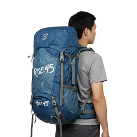 کوله پشتی کوهنوردی 45 لیتری صخره مدل Rise-45 (سبز کله غازی)