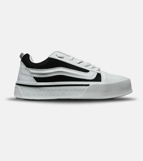 کفش اسنیکرزونس مردانه و زنانه سفید مشکی VANS مدل 8211