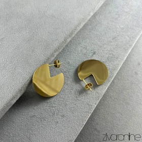 گوشواره زنانه مدل دایره طلایی 20386