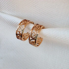 گوشواره حلقه‌ای طرح مینیاتوری ژوپینگ