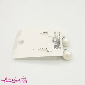 گوشواره آویز ژوپینگ زنانه نگین‌دار سیلور