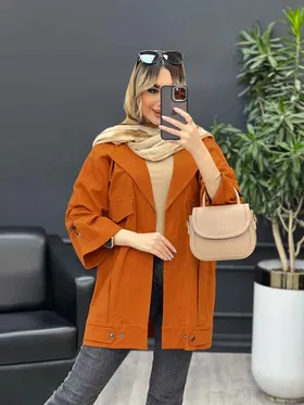 مانتو لینن پشت قیطان دوزی