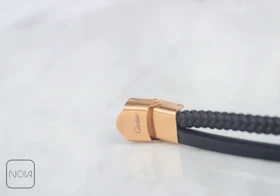 دستبند چرم کارتیر رزگلد