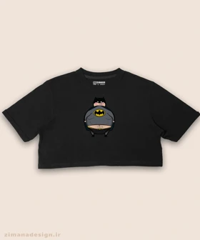 کراپ زنانه طرح بتمن کد 882