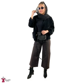 کت زنانه مخمل کبریتی قد 60 فری‌سایز