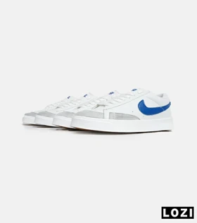 کفش نایک مردانه و زنانه سفید آبی Nike Blazer Low 77