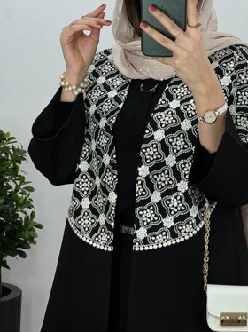 مانتو مجلسی سوزندوزی پینکا