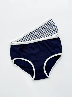 شورت اسلیپ نخ پنبه عروسکی طرح چهارخانه و خرس سون Seven