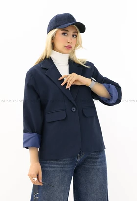 کت باکسی آستر دار کد1004467