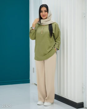شومیز جلو بسته مدل پرژین کد 2232