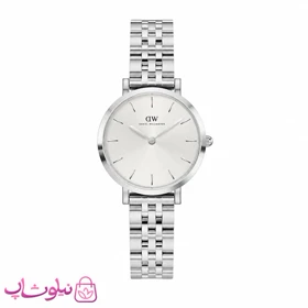 ساعت مچی دنیل ولینگتون زنانه مدل عقربه ای با بند نقره ای و صفحه طوسی کد 3700